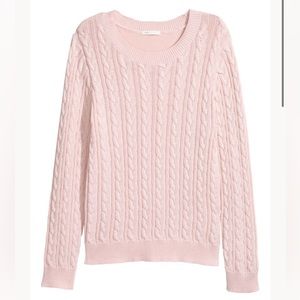 Light pink, woven sweater, women’s size M